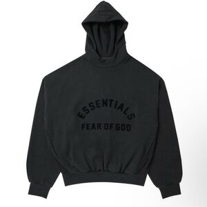 Fear of God Essentials ‘Jet Black’ Hoodie and Joggers Set- Small